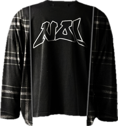“WHY FRONT” Double Fabric Crew